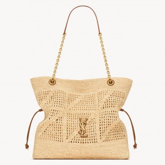 Saint Laurent Jamie 4.3 Large Pochon in Natural Raffia