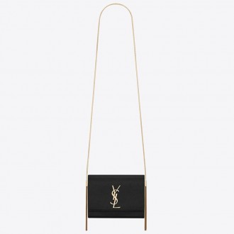 Saint Laurent Kate Box Bag In Black Grained Leather Saint Laurent Kate Box Bag In Black Grained Leather
