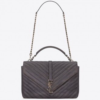 Saint Laurent Large Grey College Shoulder Bag Saint Laurent Large Grey College Shoulder Bag