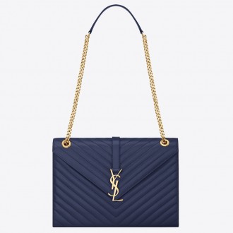 Saint Laurent Large Monogramme Envelope Navy Shoulder Bag Saint Laurent Large Monogramme Envelope Navy Shoulder Bag