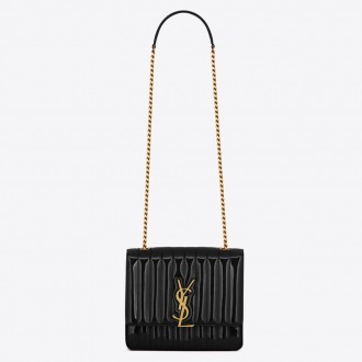 Saint Laurent Large Vicky Bag In Black Patent Leather Saint Laurent Large Vicky Bag In Black Patent Leather