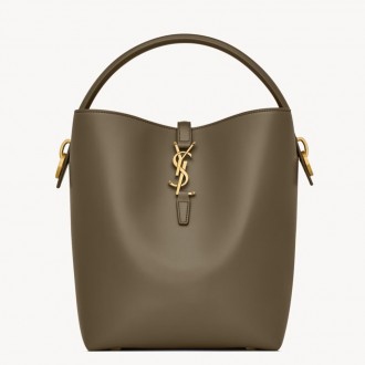 Saint Laurent Le 37 Large Bucket Bag in Dark Green Leather Saint Laurent Le 37 Large Bucket Bag in Dark Green Leather
