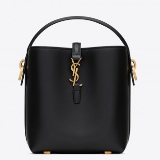 Saint Laurent Le 37 Mini Bucket Bag in Black Leather Saint Laurent Le 37 Mini Bucket Bag in Black Leather