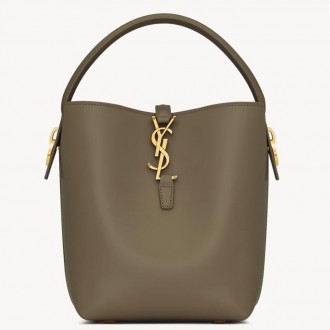 Saint Laurent Le 37 Small Bucket Bag in Dark Green Leather Saint Laurent Le 37 Small Bucket Bag in Dark Green Leather