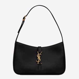 Saint Laurent Le 5 A 7 Hobo Bag In Black Leather Saint Laurent Le 5 A 7 Hobo Bag In Black Leather