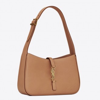Saint Laurent Le 5 A 7 Hobo Bag In Brown Leather Saint Laurent Le 5 A 7 Hobo Bag In Brown Leather