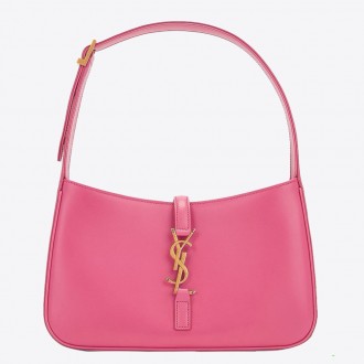 Saint Laurent Le 5 A 7 Hobo Bag in Pink Smooth Leather Saint Laurent Le 5 A 7 Hobo Bag in Pink Smooth Leather