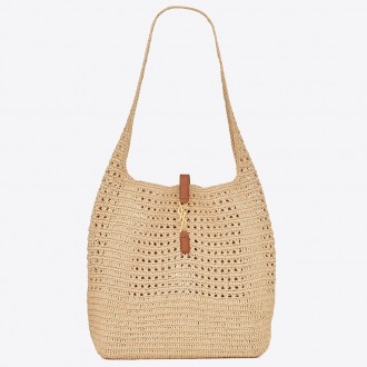 Saint Laurent Le 5 A 7 Medium Tote Bag in Naturel Raffia Saint Laurent Le 5 A 7 Medium Tote Bag in Naturel Raffia
