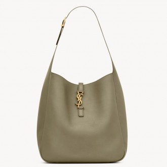 Saint Laurent Le 5 A 7 Soft Large Shoulder Bag in Strong Moss Leather Saint Laurent Le 5 A 7 Soft Large Shoulder Bag in Strong Moss Leather