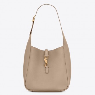 Saint Laurent Le 5 A 7 Soft Small Shoulder Bag in Beige Leather Saint Laurent Le 5 A 7 Soft Small Shoulder Bag in Beige Leather