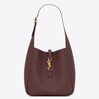 Saint Laurent Le 5 A 7 Soft Small Shoulder Bag in Bordeaux Leather Saint Laurent Le 5 A 7 Soft Small Shoulder Bag in Bordeaux Leather