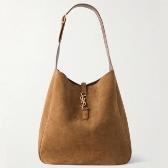 Saint Laurent Le 5 A 7 Supple Large Hobo Bag in Brown Suede Leather Saint Laurent Le 5 A 7 Supple Large Hobo Bag in Brown Suede Leather