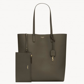 Saint Laurent North/South Shopping Bag in Light Musk Calfskin