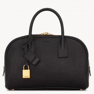 Saint Laurent Sac de Jour Boston Small Bag in Black Grained Calfskin