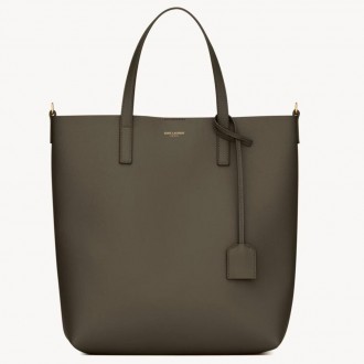 Saint Laurent Toy North/South Shopping Bag in Light Musk Calfskin
