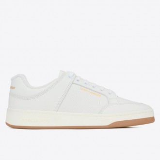 Saint Laurent Women's SL/61 Sneakers in White Perforated Leather Saint Laurent Women's SL/61 Sneakers in White Perforated Leather