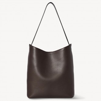 The Row Alma Shoulder Bag in Dark Brown Calfskin The Row Alma Shoulder Bag in Dark Brown Calfskin