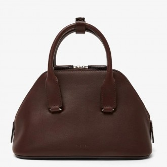 The Row Devon Mini Bag in Burgundy Calfskin The Row Devon Mini Bag in Burgundy Calfskin