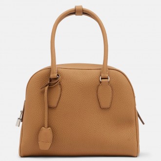 The Row India 10.00 Bag in Chai Grained Calfskin The Row India 10.00 Bag in Chai Grained Calfskin