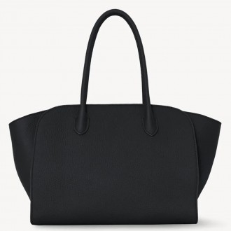The Row Marlo 12 Bag in Black Grained Leather