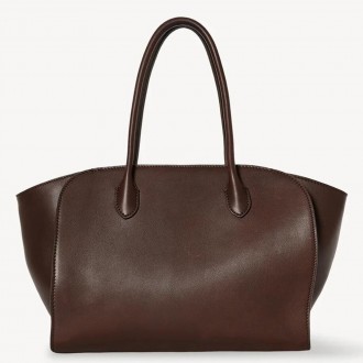 The Row Marlo 12 Bag in Dark Brown Saddle Leather