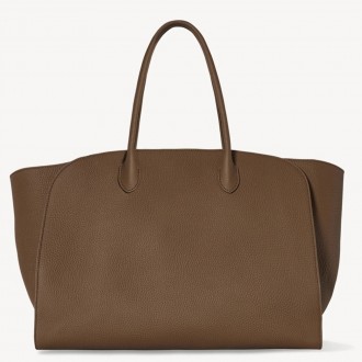 The Row Marlo 17 Tote Bag in Dark Olive Grained Leather The Row Marlo 17 Tote Bag in Dark Olive Grained Leather