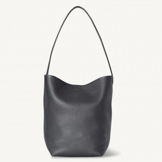 The Row Medium N/S Park Tote in Black Grained Leather The Row Medium N/S Park Tote in Black Grained Leather