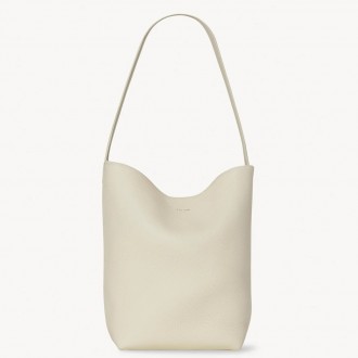 The Row Medium N/S Park Tote in Ivory Grained Leather The Row Medium N/S Park Tote in Ivory Grained Leather