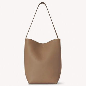 The Row Medium N/S Park Tote in Taupe Grained Leather The Row Medium N/S Park Tote in Taupe Grained Leather