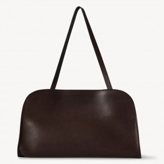 The Row Peggy Clutch in Dark Brown Calfskin The Row Peggy Clutch in Dark Brown Calfskin