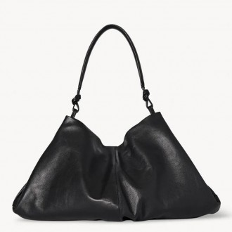 The Row Samia Shoulder Bag in Black Leather The Row Samia Shoulder Bag in Black Leather