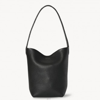 The Row Small N/S Park Tote in Black Grained Leather The Row Small N/S Park Tote in Black Grained Leather
