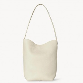 The Row Small N/S Park Tote in Ivory Grained Leather The Row Small N/S Park Tote in Ivory Grained Leather