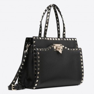 Valentino Black Small Rockstud Top Handle Bag Valentino Black Small Rockstud Top Handle Bag