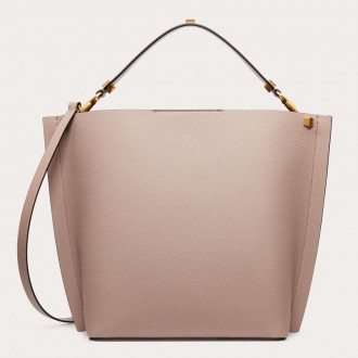 Valentino Escape Hobo Bag In Poudre Grained Calfskin Valentino Escape Hobo Bag In Poudre Grained Calfskin