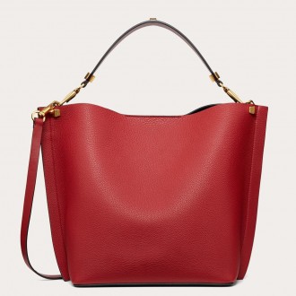 Valentino Escape Hobo Bag In Red Grained Calfskin Valentino Escape Hobo Bag In Red Grained Calfskin
