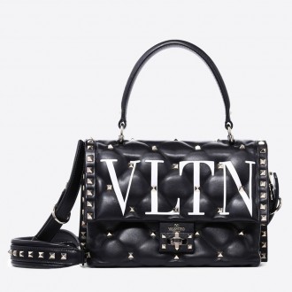 Valentino Garavani Black VLTN Quilted Candystud Bag Valentino Garavani Black VLTN Quilted Candystud Bag