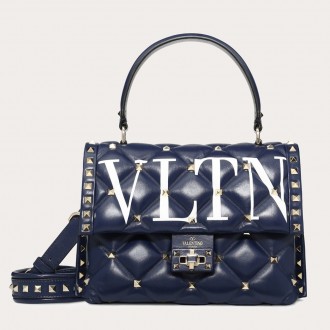 Valentino Garavani Blue VLTN Quilted Candystud Bag Valentino Garavani Blue VLTN Quilted Candystud Bag