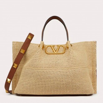 Valentino Garavani Medium Straw Summer Tote Bag Valentino Garavani Medium Straw Summer Tote Bag