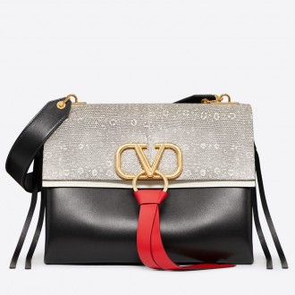 Valentino Garavani Medium Vring Lizard Shoulder Bag Valentino Garavani Medium Vring Lizard Shoulder Bag