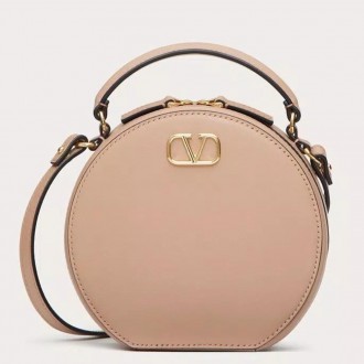 Valentino VLogo Signature Mini Bag in Beige Calfskin Valentino VLogo Signature Mini Bag in Beige Calfskin