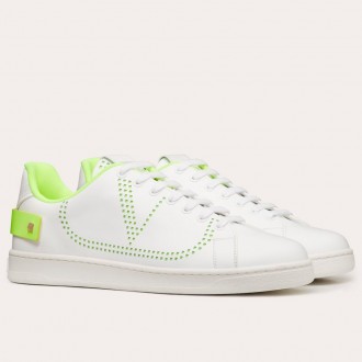 Valentino Women's Backnet Sneakers With Lime Heel