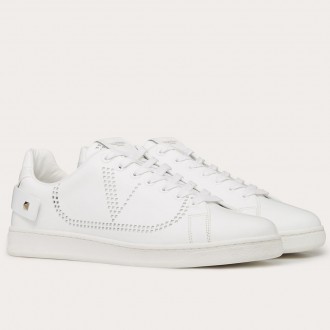 Valentino Women's Backnet Sneakers With White Heel
