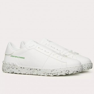Valentino Women's Open For a Change Sneakers in White Leather