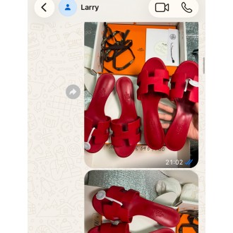 Hermes Mule Sandals Shoes In Red Leather Epic HMSSIRLE14