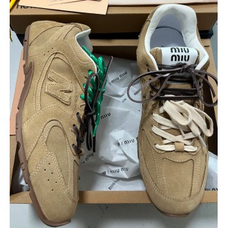 Miu Miu X New Balance 530 SL Sneakers Brown Suede MNSSBS15 Miu Miu X New Balance 530 SL Sneakers Brown Suede MNSSBS15